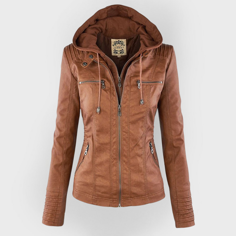 Sable™ Hooded Leather Jacket