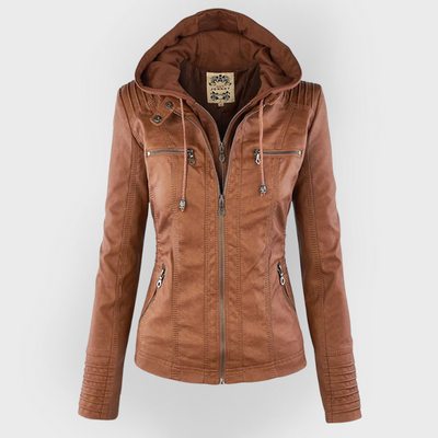 Sable™ Hooded Leather Jacket