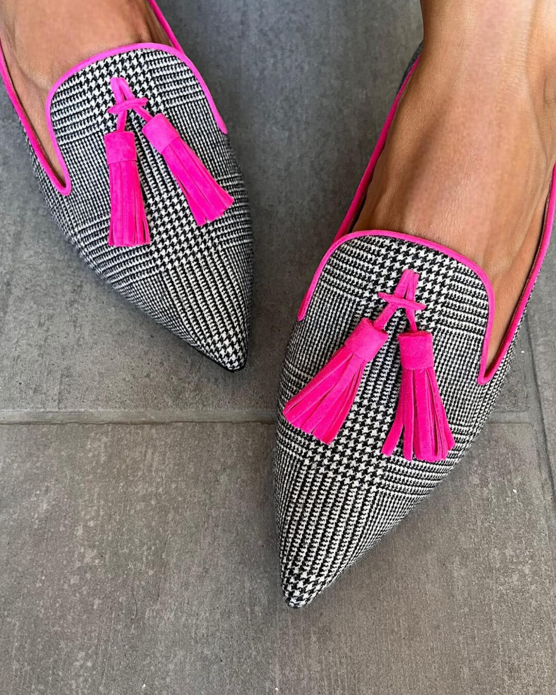 NADINE | Elegant pointed loafers with comfortable tassels