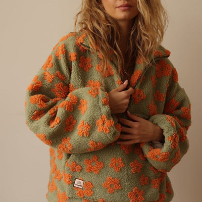 Amara™ | Floral Sherpa Sweater