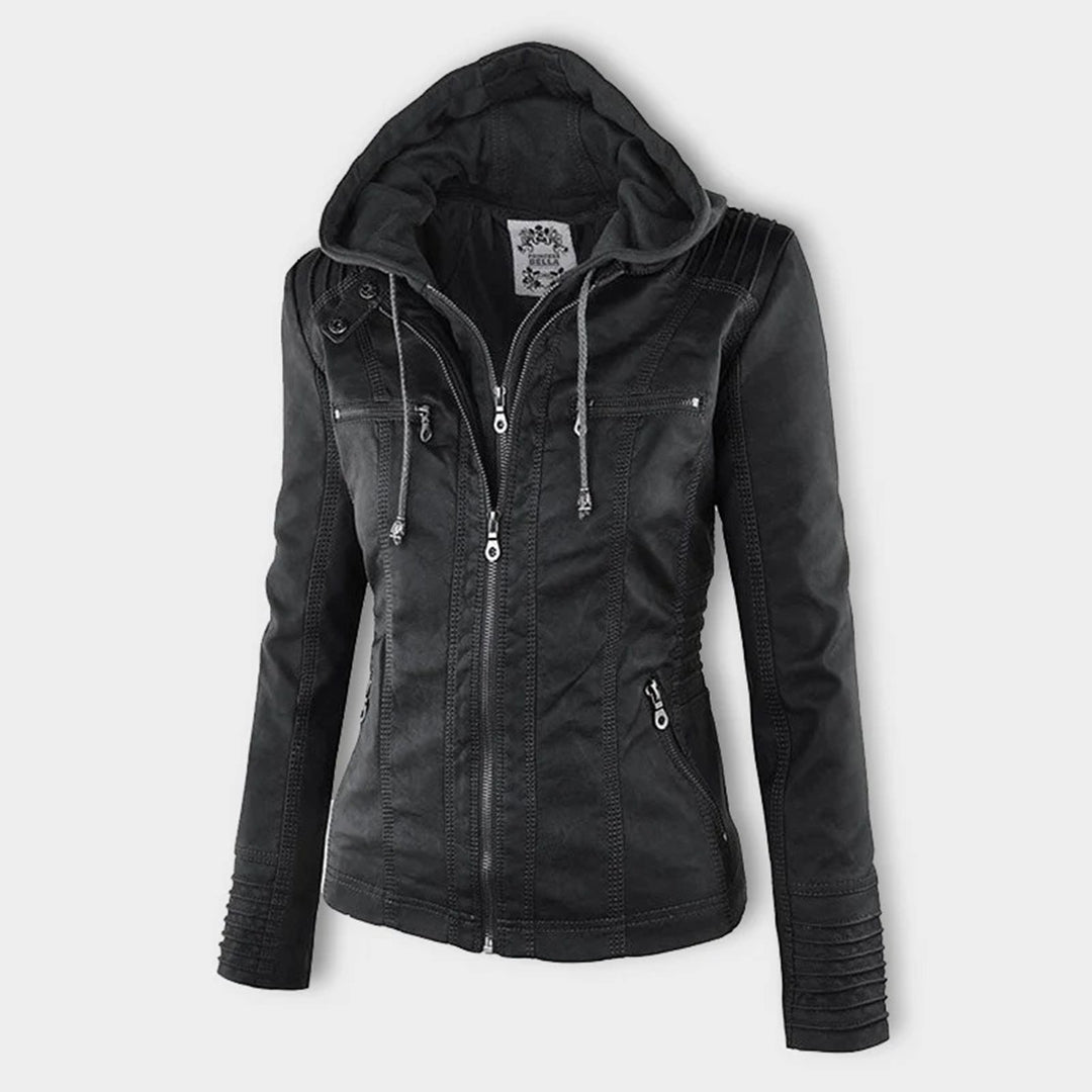 Sable™ Hooded Leather Jacket