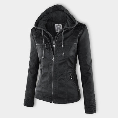 Sable™ Hooded Leather Jacket