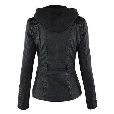 Sable™ Hooded Leather Jacket