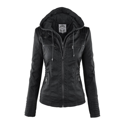 Sable™ Hooded Leather Jacket