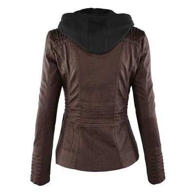 Sable™ Hooded Leather Jacket