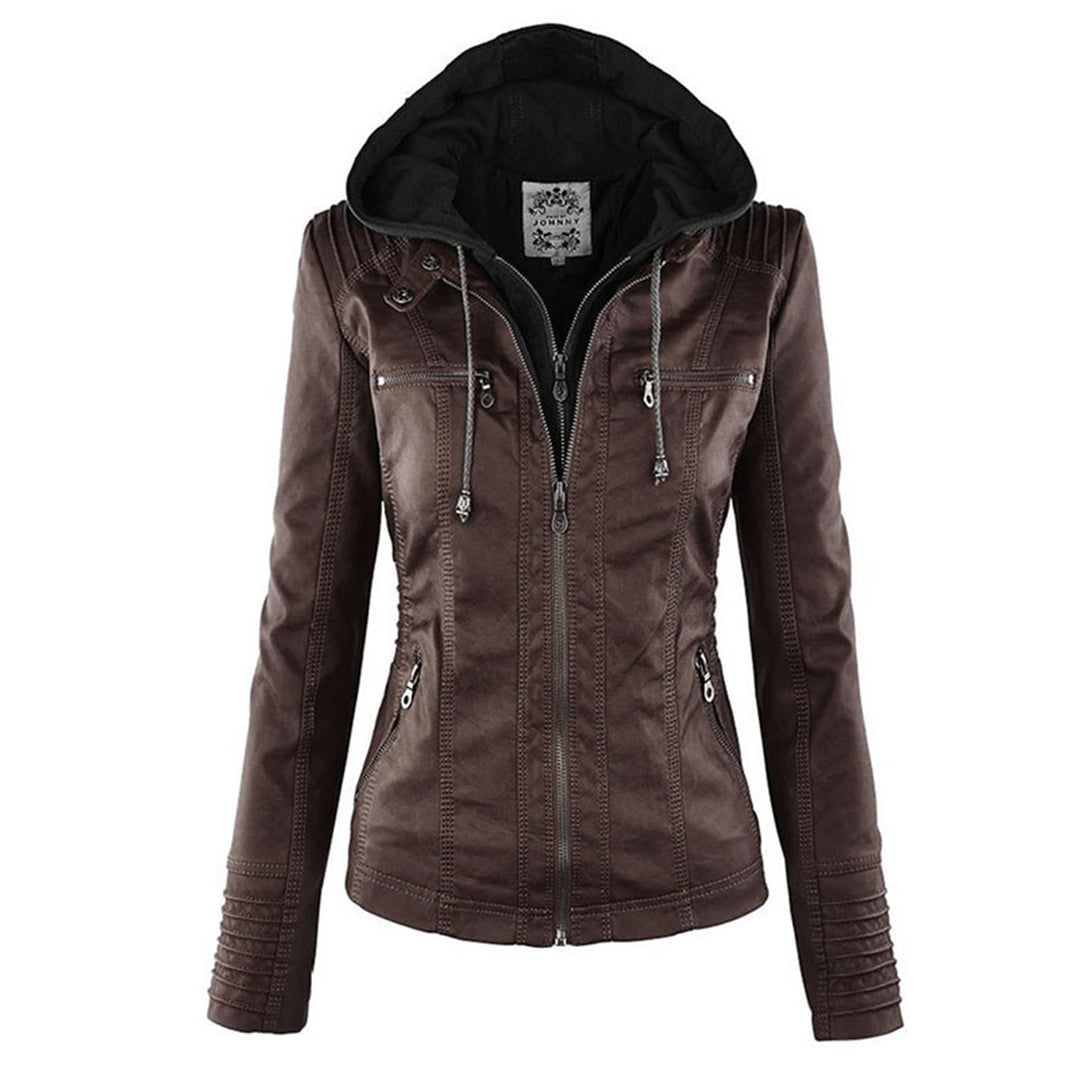Sable™ Hooded Leather Jacket