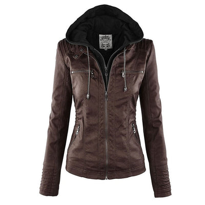 Sable™ Hooded Leather Jacket