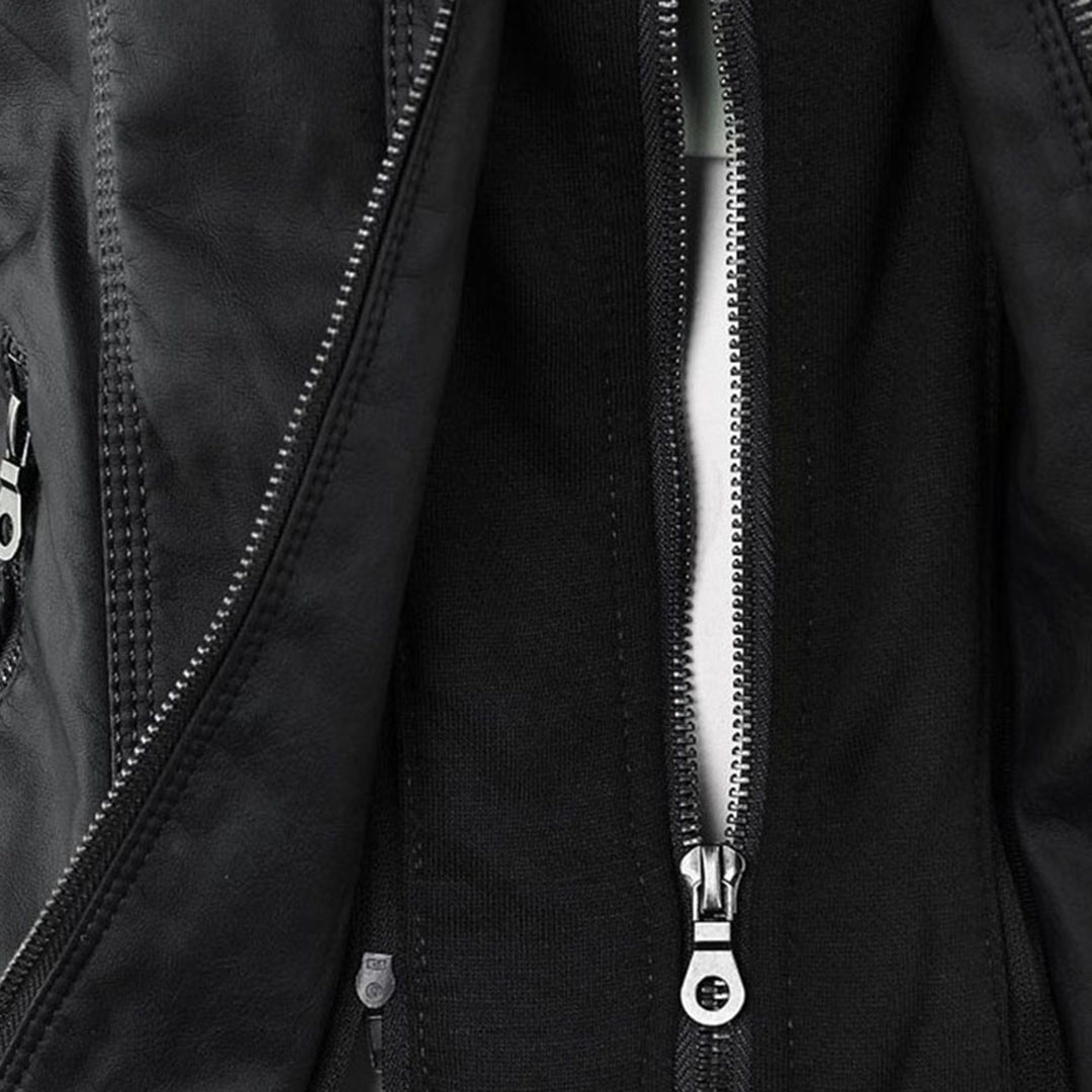 Sable™ Hooded Leather Jacket