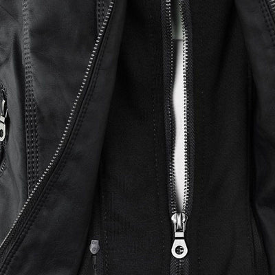 Sable™ Hooded Leather Jacket