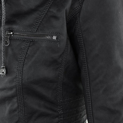Sable™ Hooded Leather Jacket