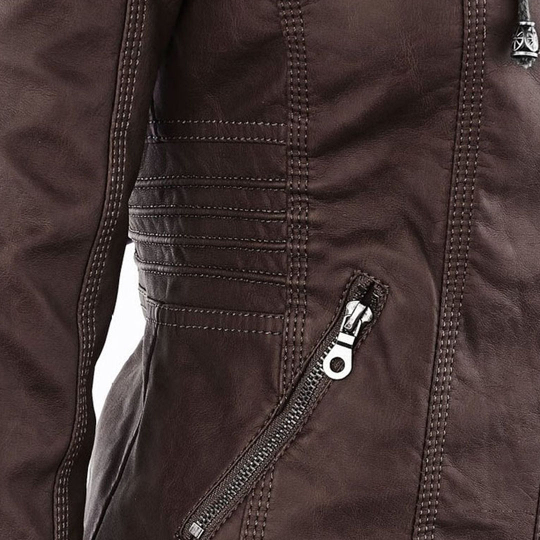 Sable™ Hooded Leather Jacket