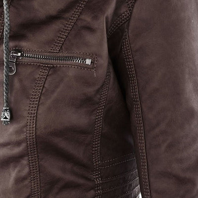 Sable™ Hooded Leather Jacket