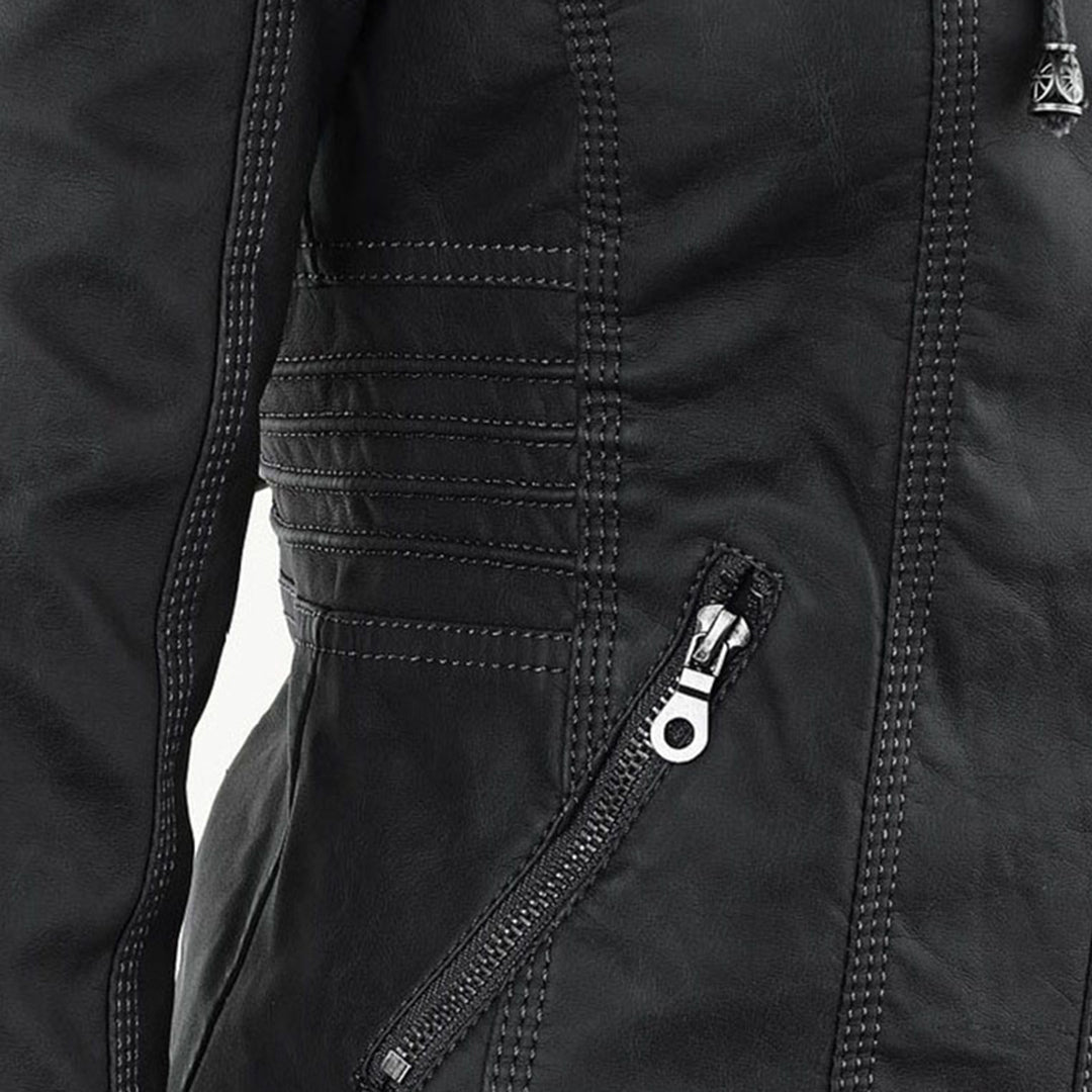 Sable™ Hooded Leather Jacket