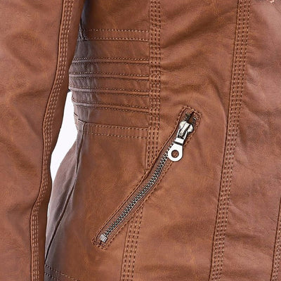 Sable™ Hooded Leather Jacket