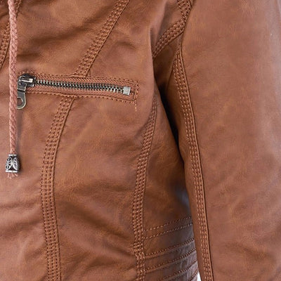 Sable™ Hooded Leather Jacket