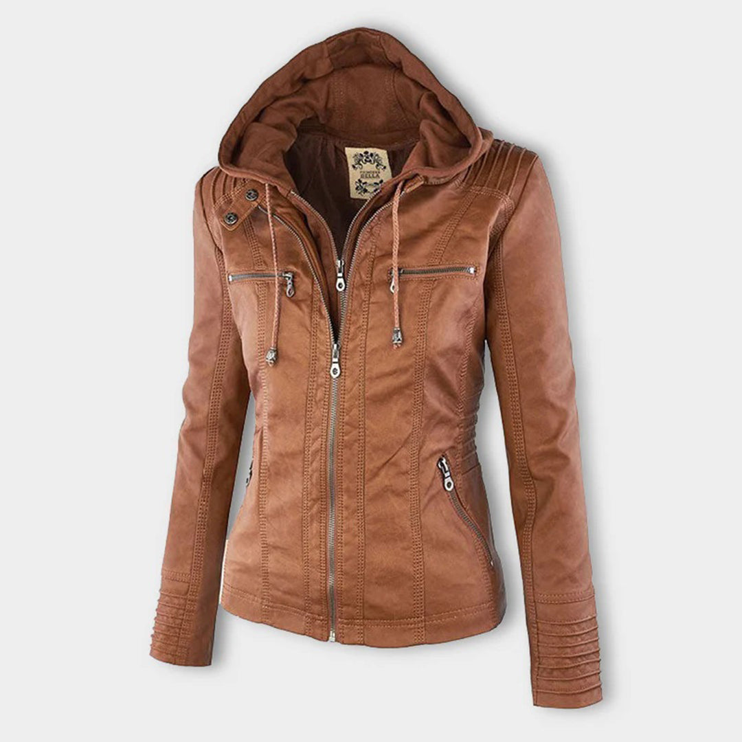 Sable™ Hooded Leather Jacket