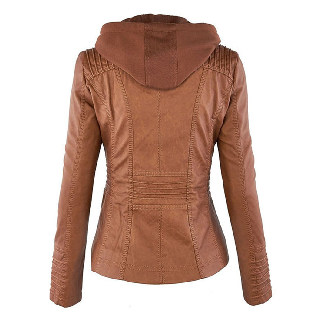 Sable™ Hooded Leather Jacket