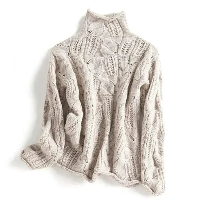 Kensia – Cashmere Sweater with Cable Pattern