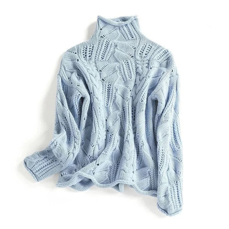 Kensia – Cashmere Sweater with Cable Pattern