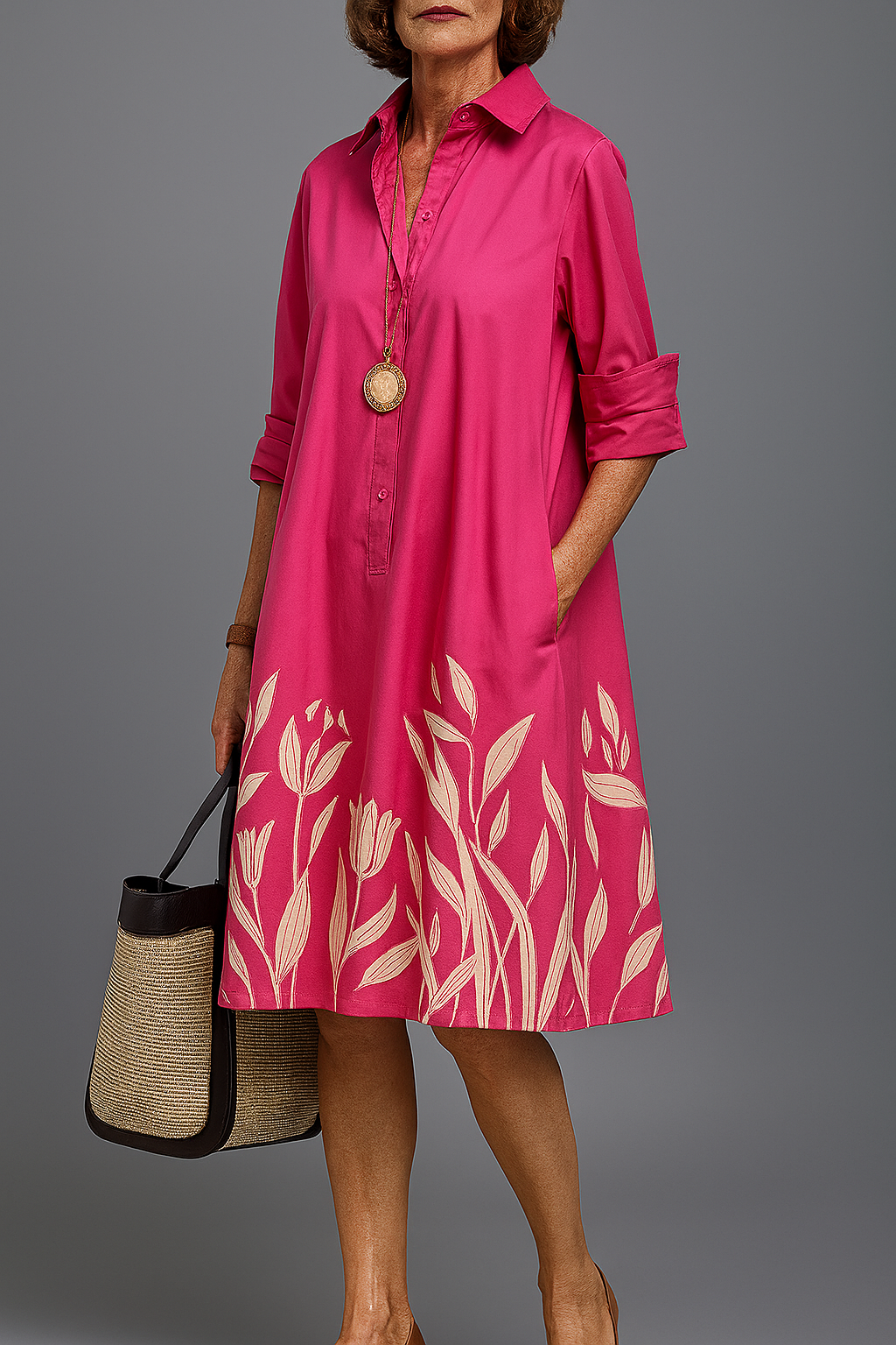 AURALYSYN – LUXURIOUS MIDI DRESS FOR EFFORTLESS ELEGANCE